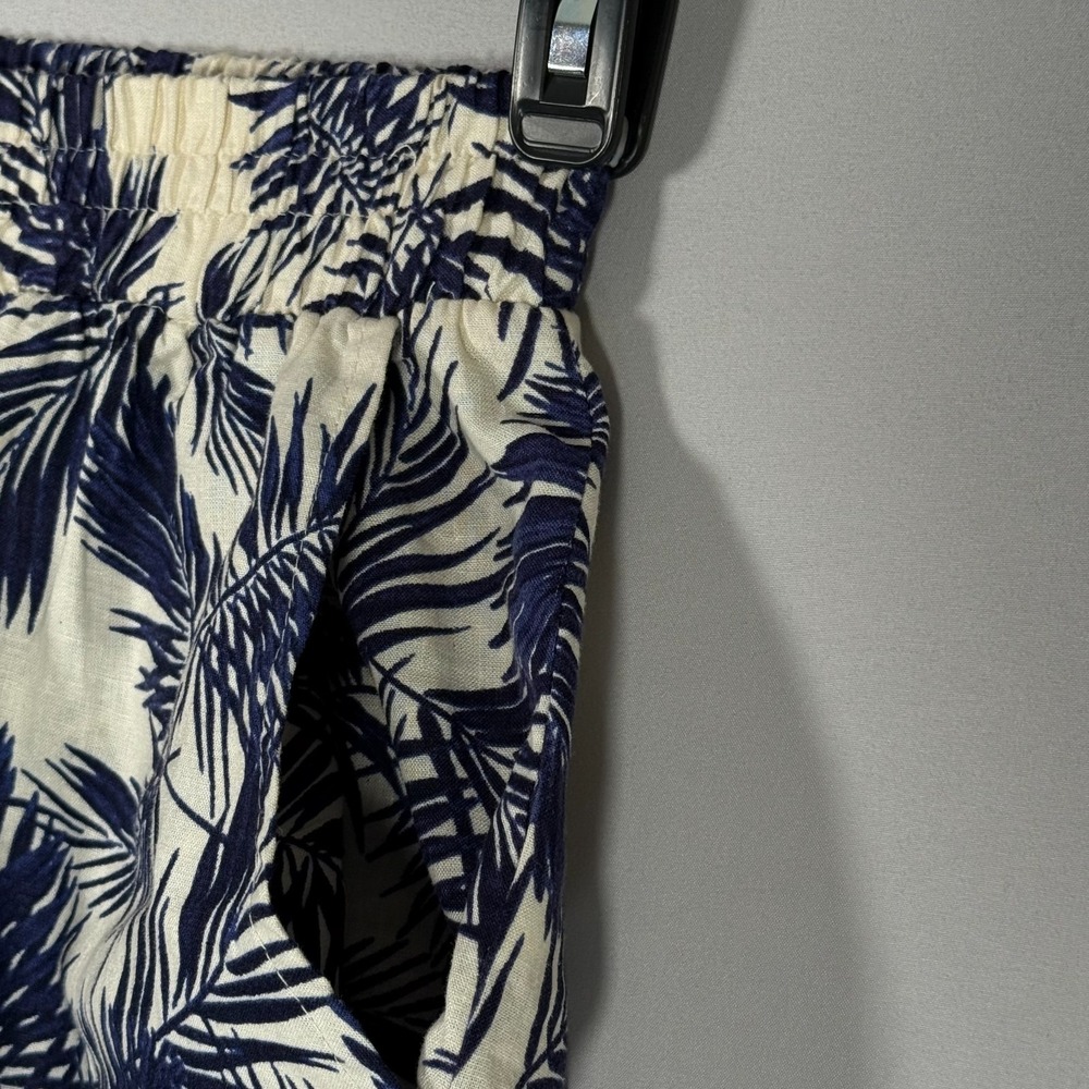 Panama Jack Women Wide Leg Pants Linen Blend Small‎ Navy Blue White Sm 26x26 in - Picture 6 of 7